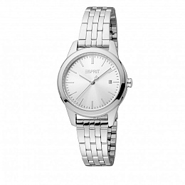 ESPRIT Women Watch, Silver ColorMSO2101159Dial, Stainless7Steel Metal Bracelet, 3 Hands Date, 5 ATM