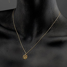 18KT Y.GOLD NECKLACE 0.005 C - ARIES