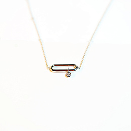 NECKLACE 18 KT GOLD PLATED CZ