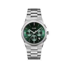 Vigoureux Chrono Steel, Green, Silver Colour