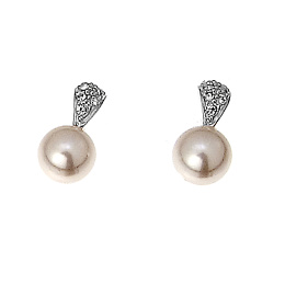 Post earring Pearl simple RH CRY /22086