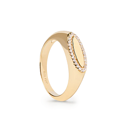 LACE STAMP GOLD RING