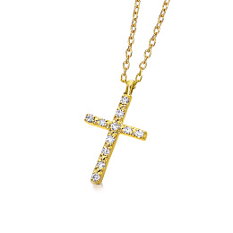 18KT YELLOW GOLD CROSS NECKLACE 0.06 HSCODE:71131900(SPAIN)