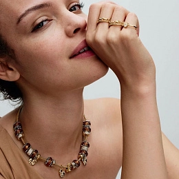 PANDORA Gold Plated metal blend Ring / 163362C00-56