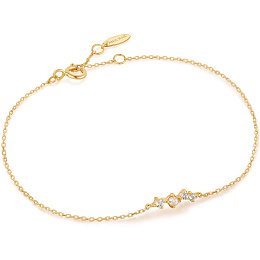 14KT Gold Pearl And White Sapphire Radiance Bracelet