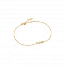 14KT Gold Peridot and White Sapphire Bracelet