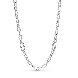 Sterling silver link necklace /399685C00-50