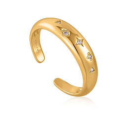 GOLD SCATTERED STARS ADJUSTABLE RING