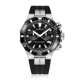 Delfin / rotating bezel / double o'ring for crown / double caseback / stainless steel - PVD / silver