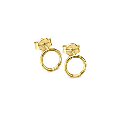 18 KT YELLOW GOLD CIRCLES EARRINGS