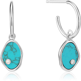 Tidal Turquoise Mini Hoop Earrings