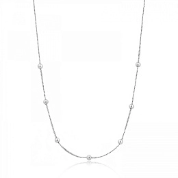 Silver Modern Beaded Necklace/N002-03H