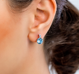 Earring Double RH AQUA /22815 202