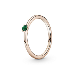 Pandora Rose ring with lake green crystal /189259C05-52
