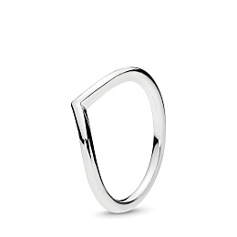 Wishbone silver ring