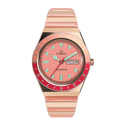Q Dolce Vita Rose Gold-tone Case Green Dial Rose Gold-tone Expansion Band with Perfect Fit
