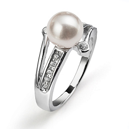 Ring Pearly rhod. crystal S
