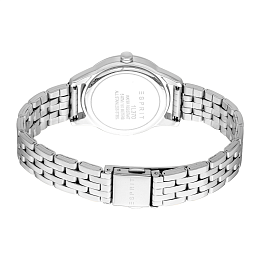 ESPRIT Women Watch, Silver Color Case, Silver Dial, Stainless Steel Metal Bracelet, 3 Hands, 3 ATM