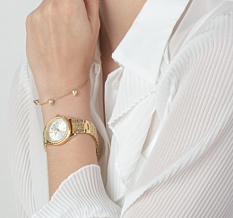 JUSTCase,Bracelet,CAVALLISilver3 Hands,Dial,WomenGold5 ATMColorWatch,MetalGold Color