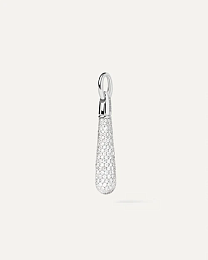 Pavé Large Drop Silver Pendant