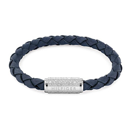 BR-EPTBA-M-SSLE-190.00+12.00 EXPLODED TH BRAID BRACELET - SS/BLUE SUEDE