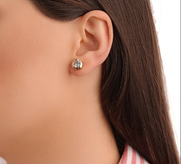 Earring Diamond gold crystal