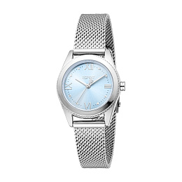 ESPRITCase,Mesh LightBracelet,WomenBlue3Watch,Dial,Hands,StainlessSilver3 ATMColorSteel