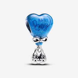 Baby boy balloon sterling silver charm with color 