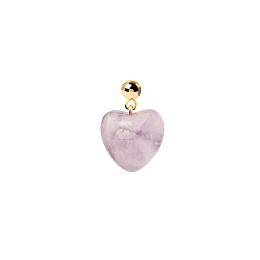 Amethyst Heart Charm