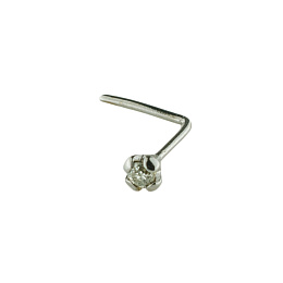 M Claw Nose Stud Piercing with 0.01 cts Diamond