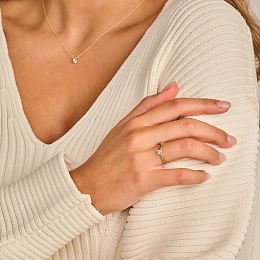 Blush Lab-Grown Diamond 14K Gold Ring / LG1001Y-54