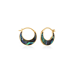 Tidal Abalone Crescent Earrings