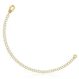 18KT GOLD BRACELET RING CHAIN OVAL CLASP