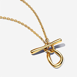 PANDORA Gold Plated metal blend Necklace / 363255C00-50
