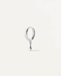 TeardropEarring   silver single hoop