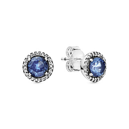Sterling silver stud earrings with moonlightblue c