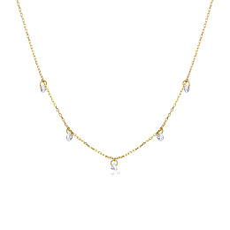 18KT YELLOW GOLD NECKLACE TOPAZ
