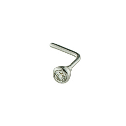 Round Nose Stud Piercing with 0.02 cts Diamond