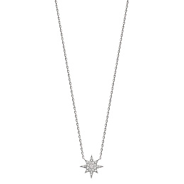 NECKLACE SILVER 925 RHODIUM PLATED CZ 