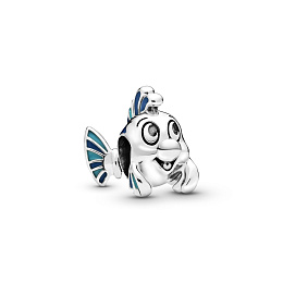 Disney Flounder sterling silver charm with blue enamel/Серебряный шарм с синей эмалью