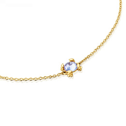 18KT GOLD BRACELET TANZANITE SLIDER