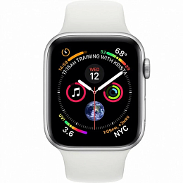 Apple Watch S4 40mm Silver with White Sport Band