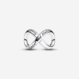 Infinity symbol sterling silver charm