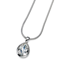 Pendant Drop rhod. crystal