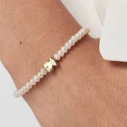 Golden Bracelet with Pearls/015911000